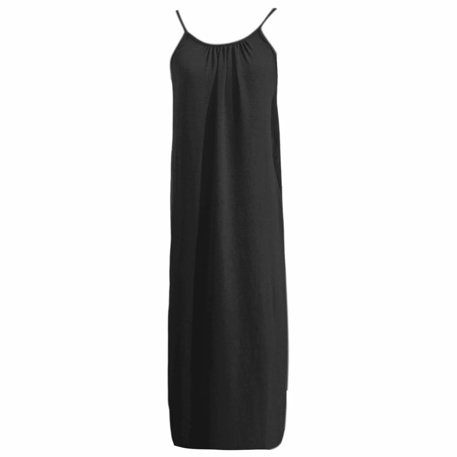 Générique Backless Lounge Dress Casual Sleeveless Cami House Dress for Women Soft Loose Fit Summer Gown