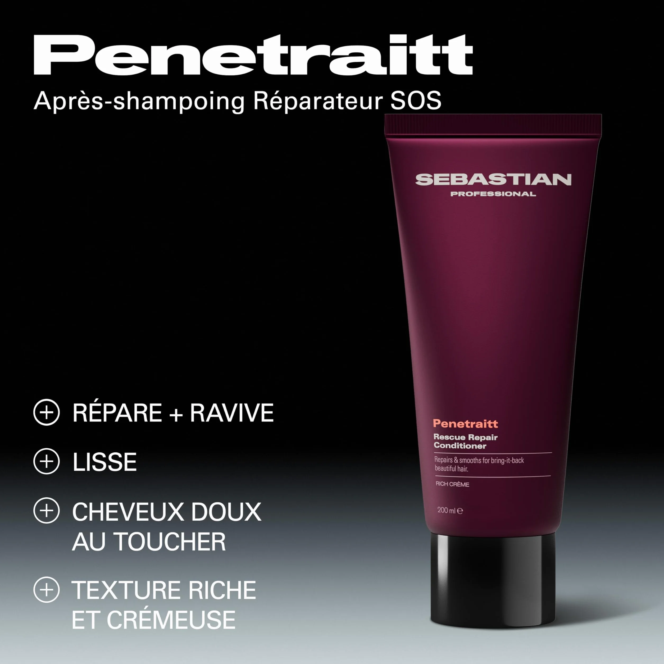 Sebastian Professional Penetraitt Après-shampoing réparateur professionnel cheveux secs abîmés colorés 200 ml