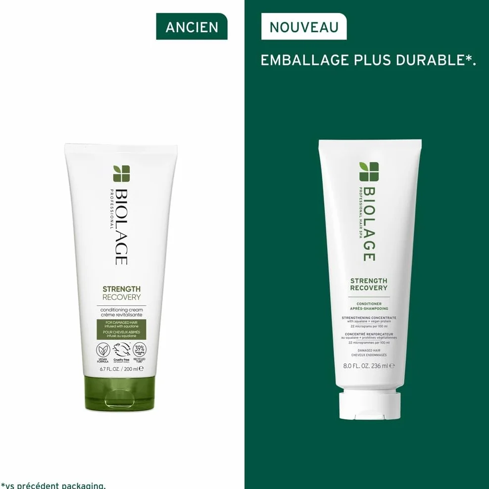 Biolage Strength Recovery Après-Shampoing Concentré Renforçateur Cheveux Abîmés 236 ml
