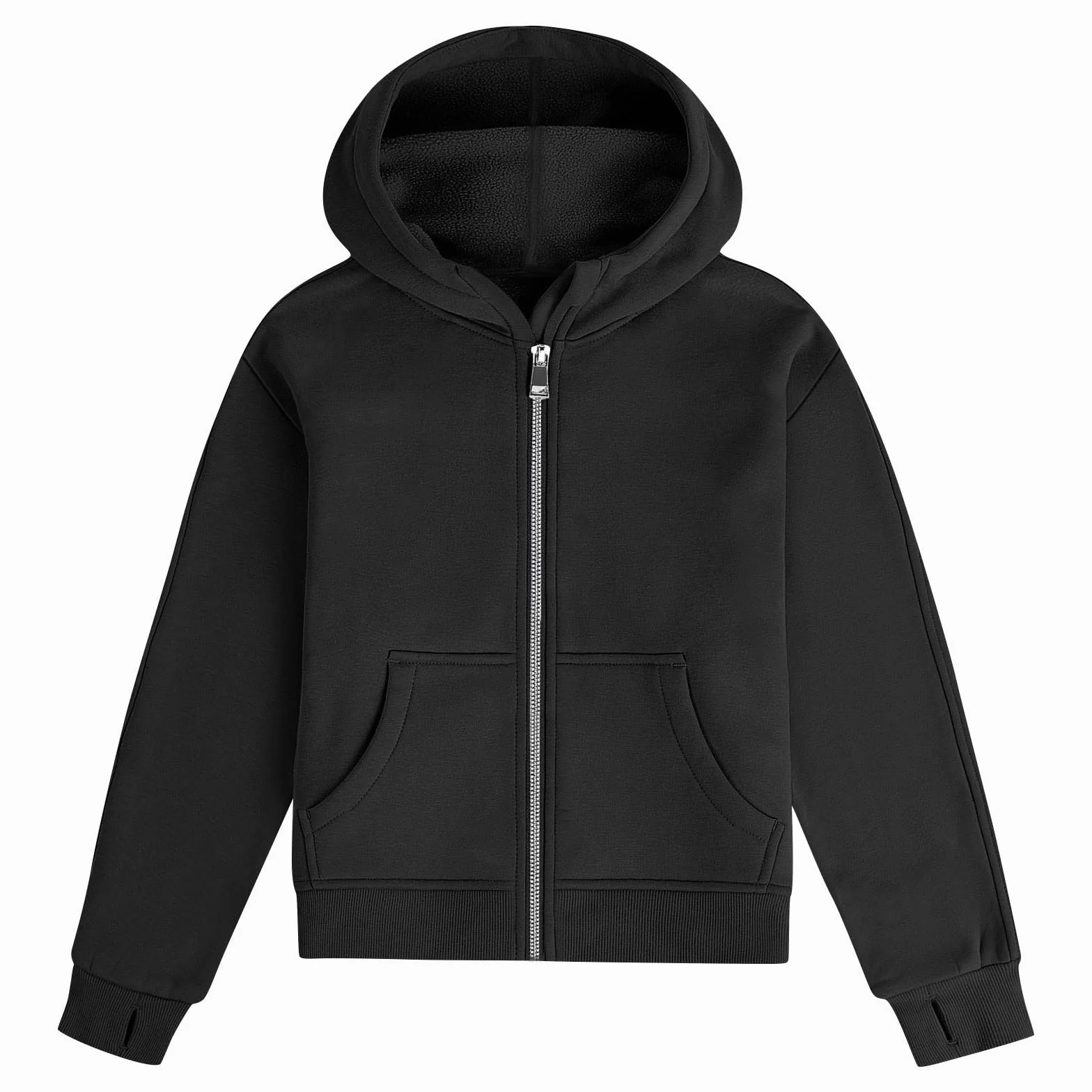 Sweat à capuche zippé pour fille en polaire - Tenue tendance hiver
