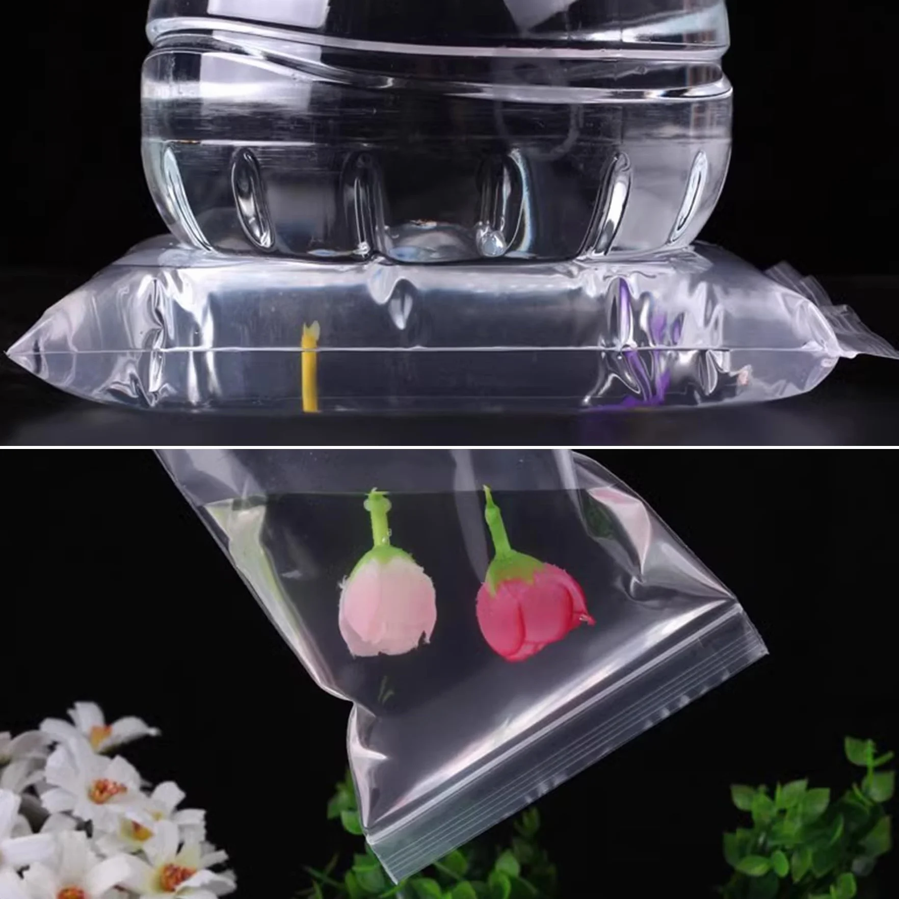 Sacs refermables en plastique transparent 40 x 60 cm Lot de 25 - Sachets Zippé Hermétiques