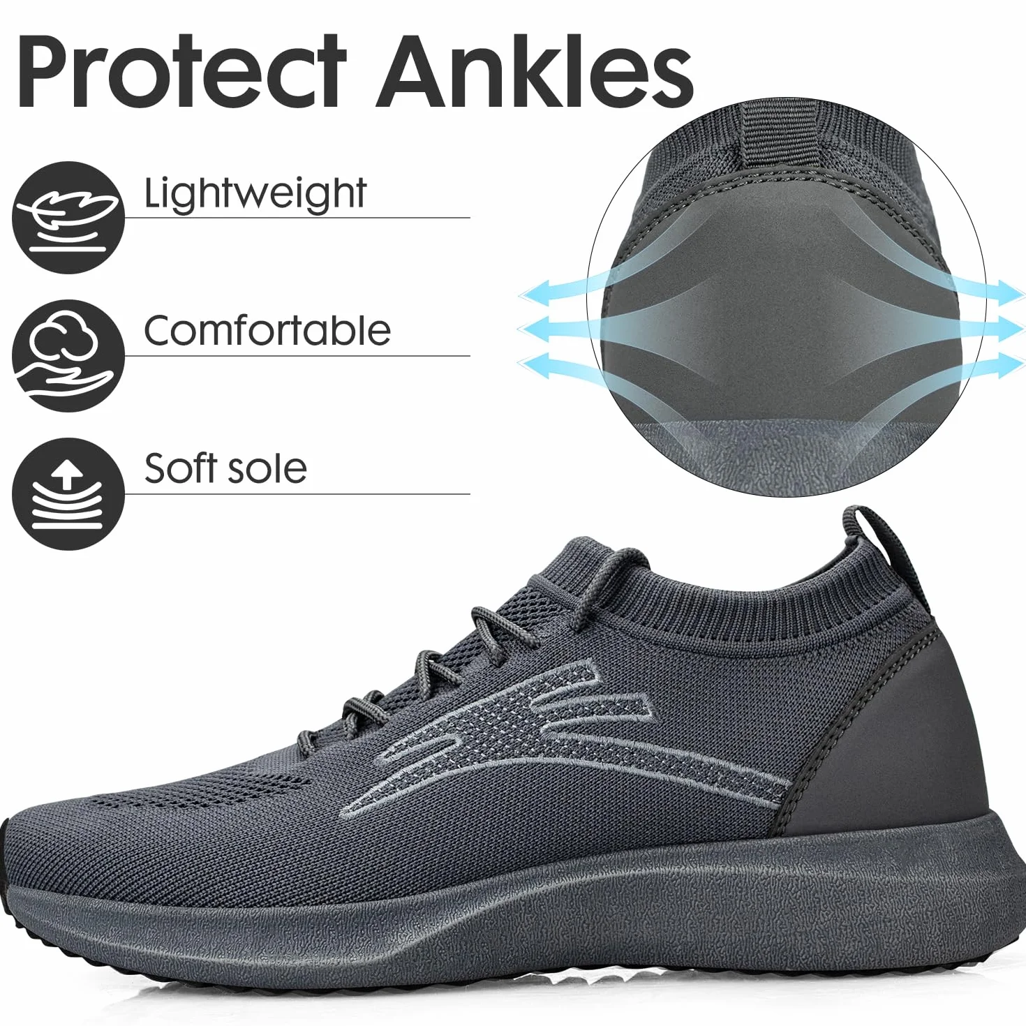 Baskets Homme Respirantes Mesh Running Fitness Tennis Marche Gym Outdoor Sneakers