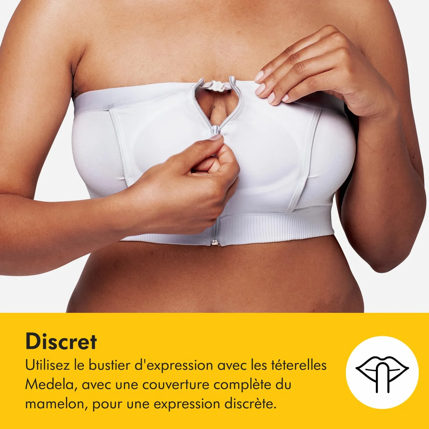 Medela soutien-gorge d'extraction Easy Expression mains libres avec matériau adaptatif stretch