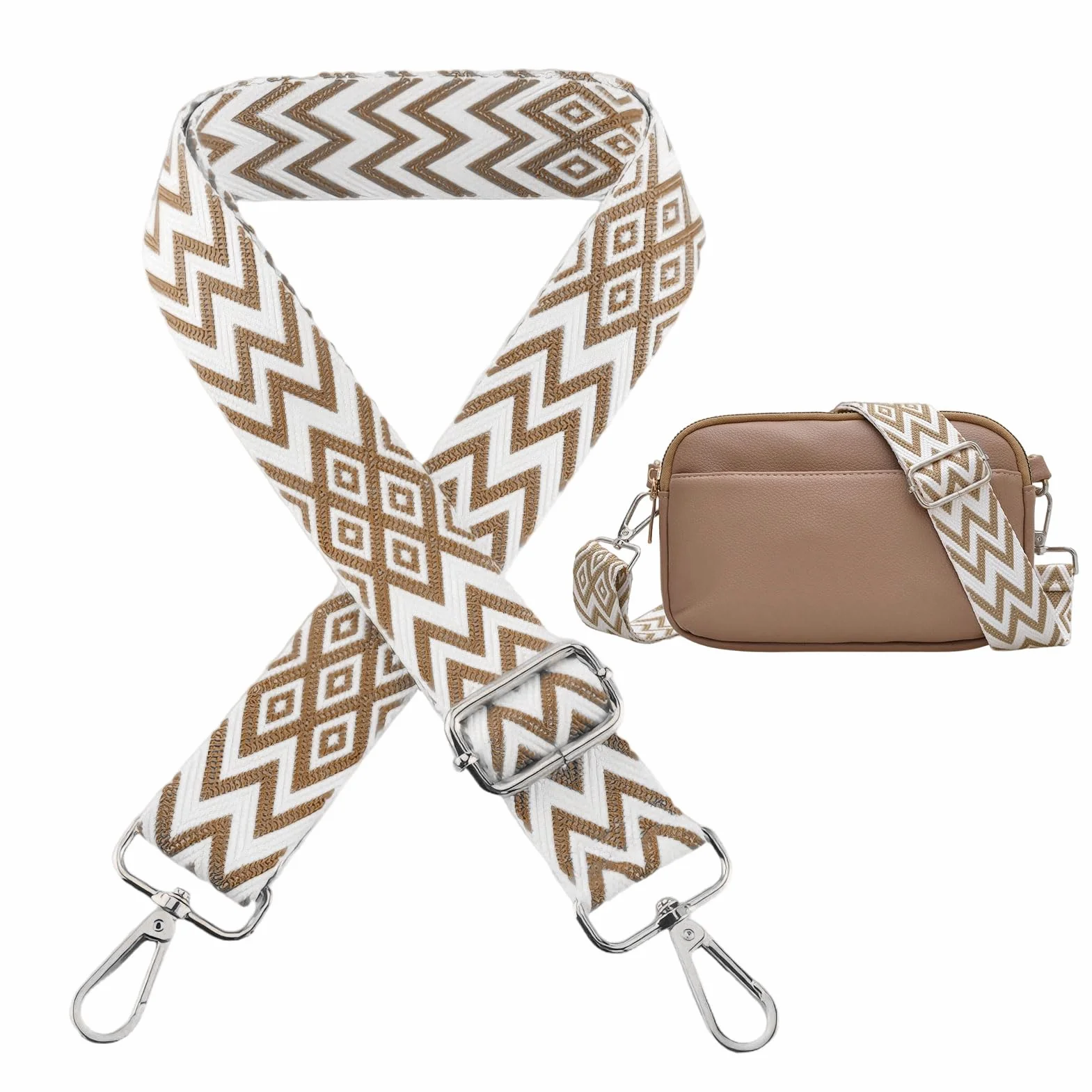 Bandoulière pour Sac à Main, Sangle 1 pièce Marron