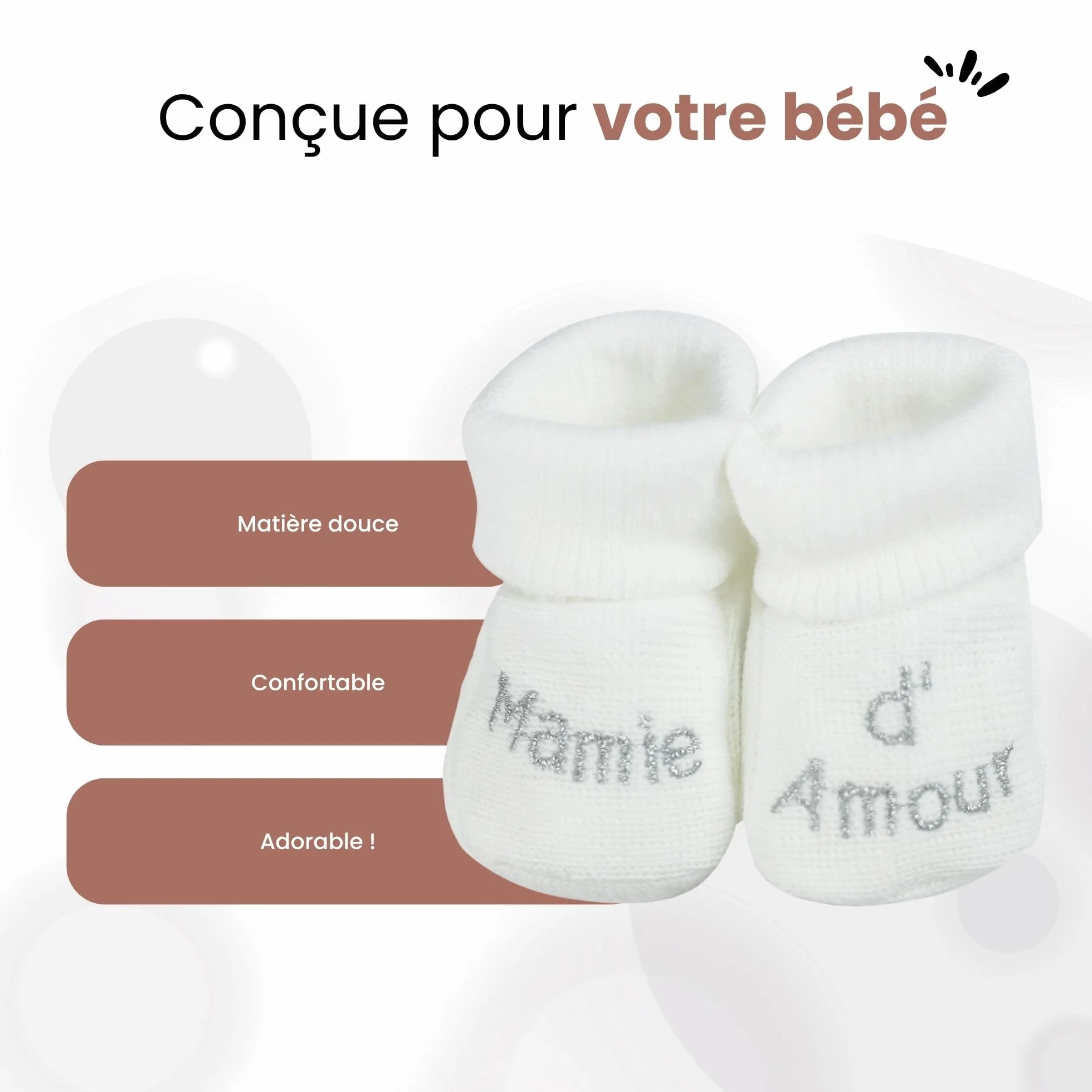Chaussons Bébé Brodés KINOUSSES