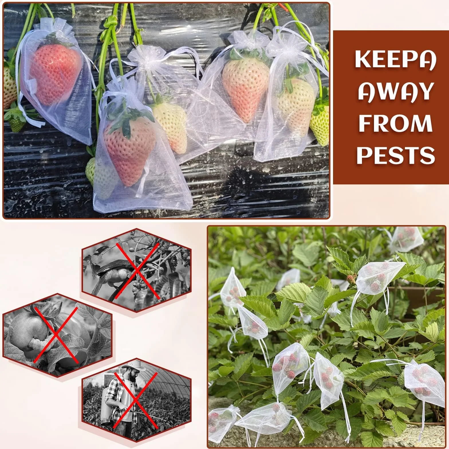 Lot de 80 Sachets Organza Transparents pour Cadeaux de Noël et Anniversaire