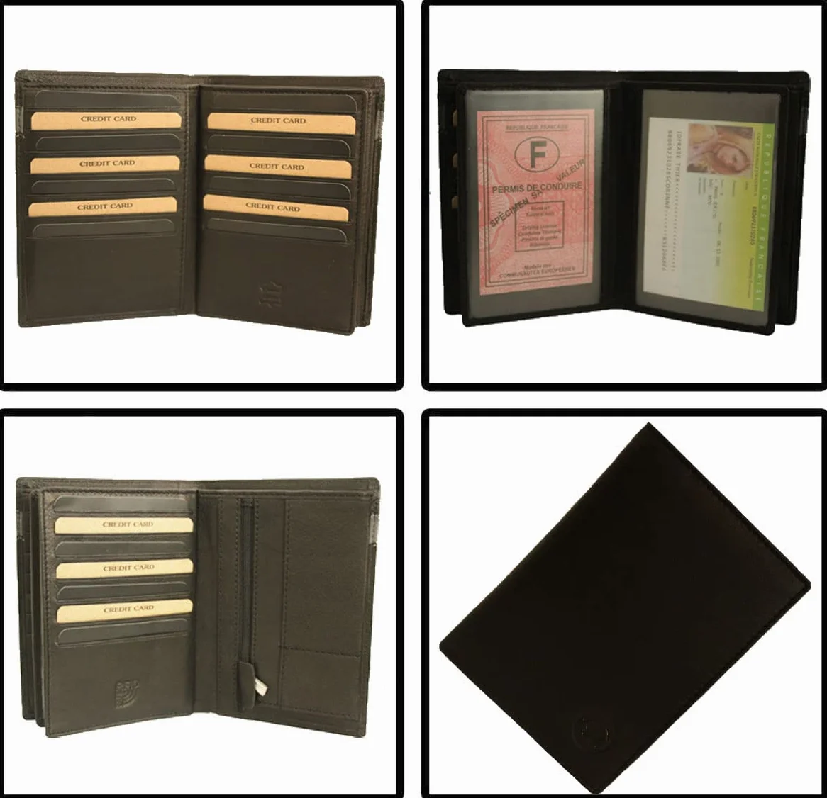 Frédéric Johns Grand Portefeuille Homme Cuir Véritable Protection RFID Grand Format