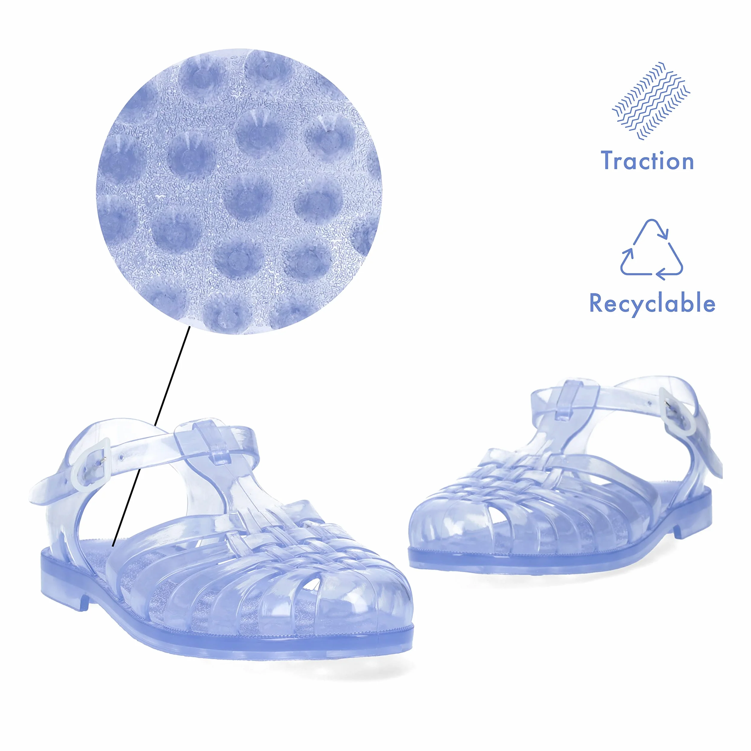Andrés Machado AM188 Sandales Méduse en PVC avec Boucle Unisexes 35-48 EU