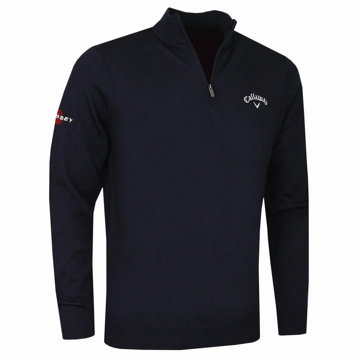 Callaway Homme 1/4 Zip Merino Sweater Bleu Azul Navy Medium