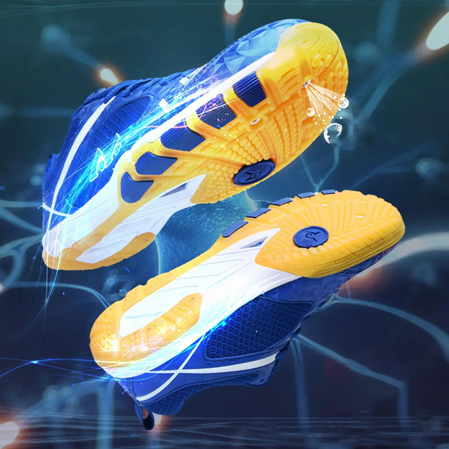Chaussures de Badminton Tennis de Table Squash Anti-Dérapantes Légères Hommes Femmes