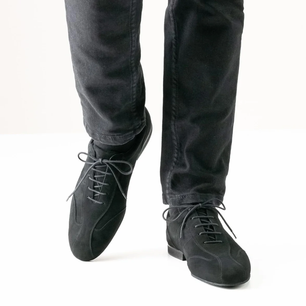 Werner Kern Hommes Chaussures de Danse 28045 Suéde Noir 1,5 cm Micro-Heel
