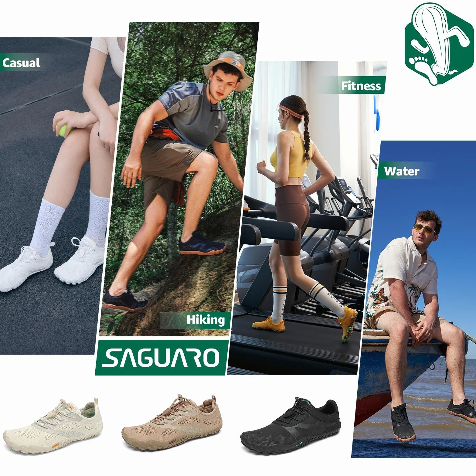 SAGUARO Barefoot Chaussures de Trail Homme Femme Running