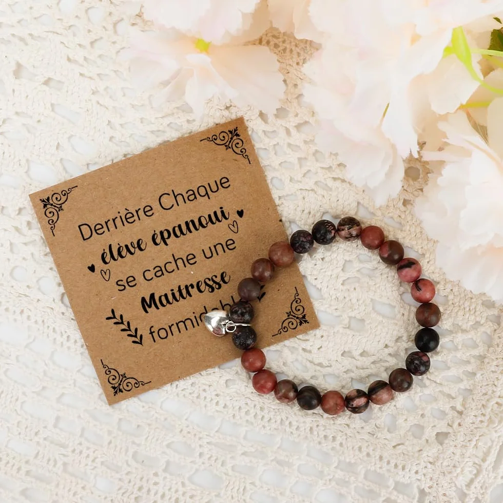 Cadeau Maitresse Bracelet Personnalisé Fin d'Année