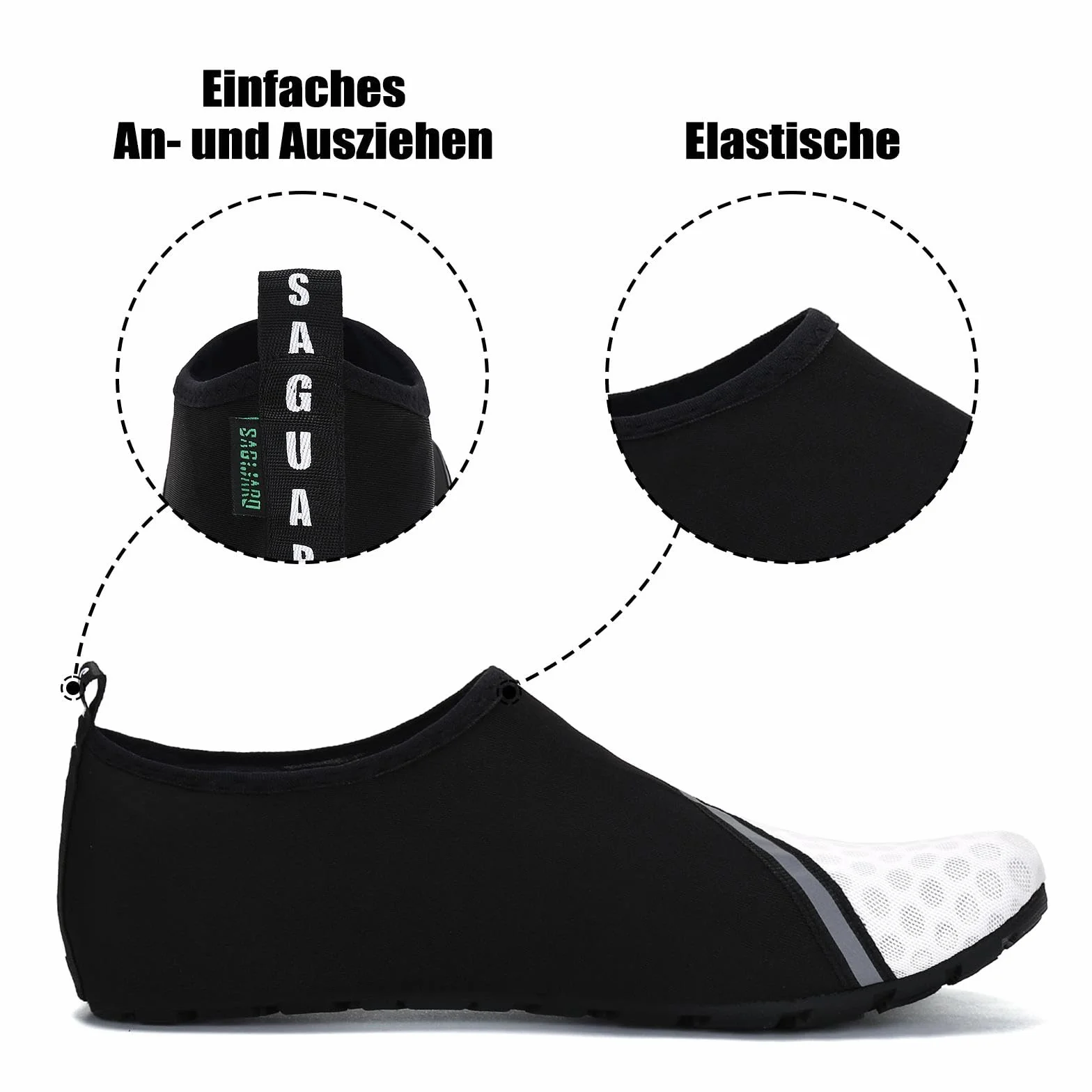 SAGUARO Chaussures Aquatiques Homme Femme Chaussure de Plage Séchage Rapide Plongée Baignade, 36-47 EU