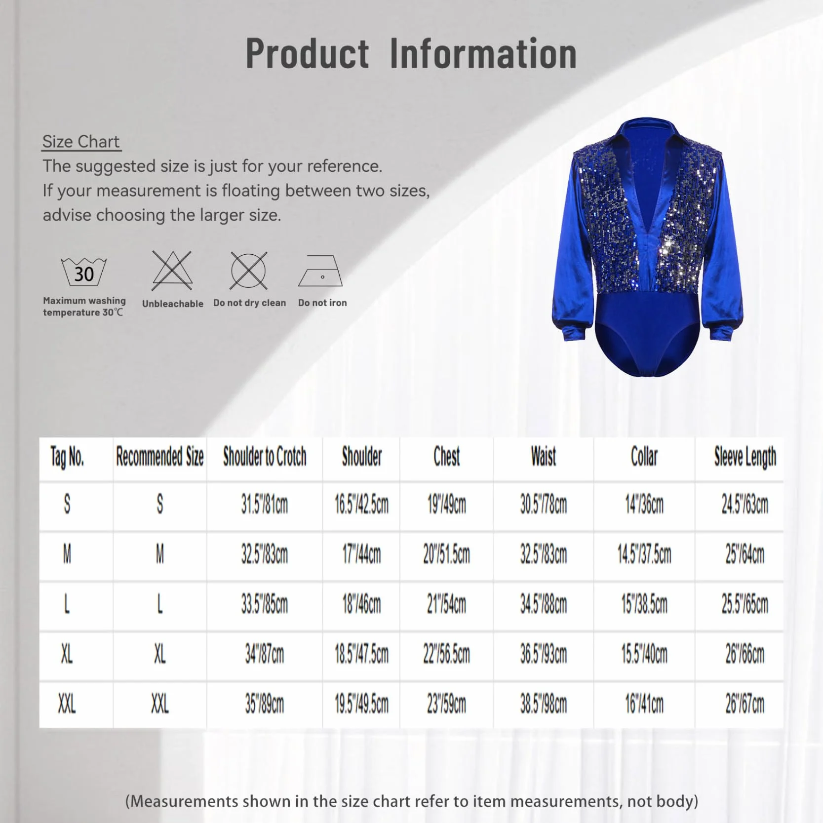 Combinaison Danse Latino Américain Homme Chemise Tango Paillettes Leotard Ballet Manches Longues