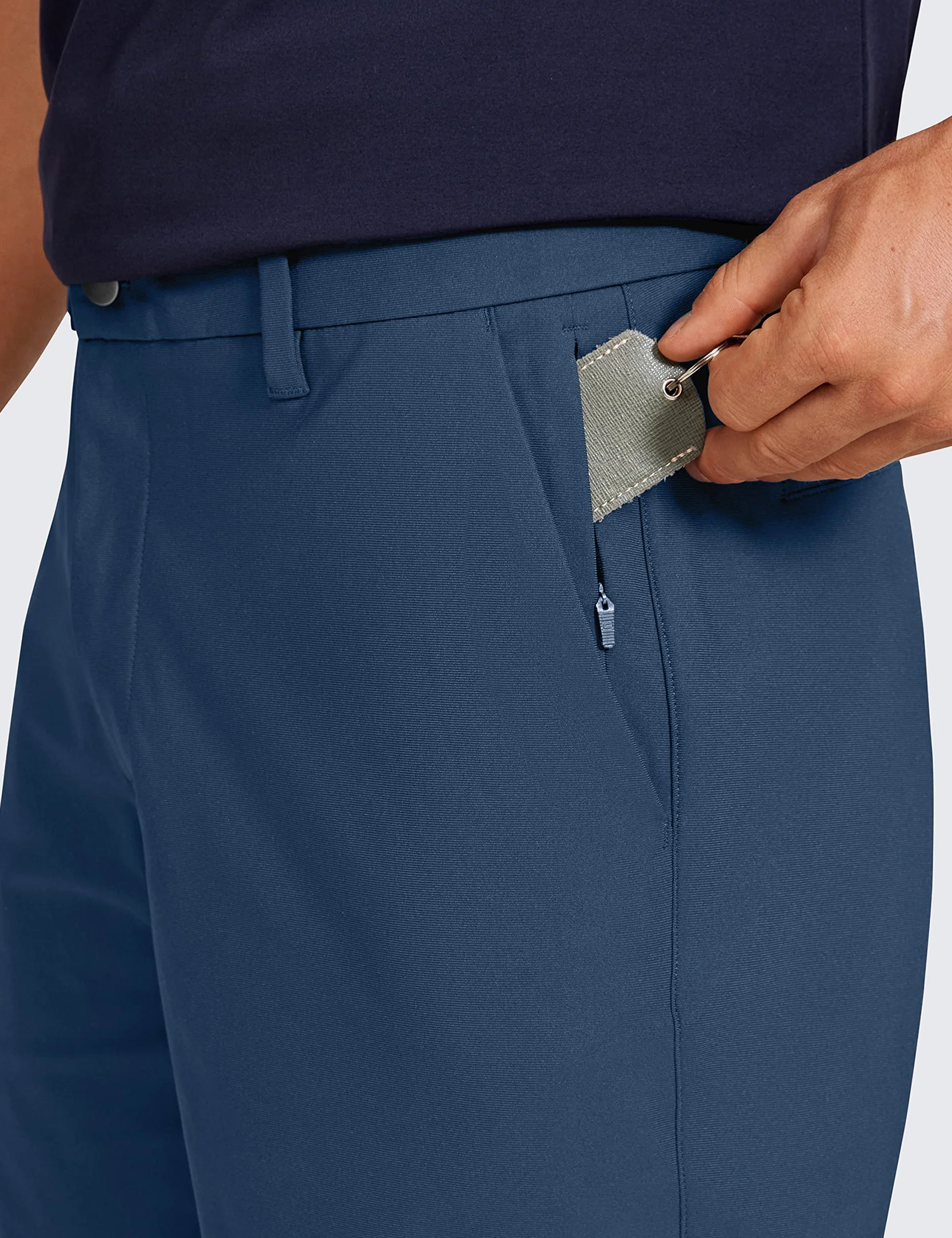 CRZ YOGA Short de Golf Confortable pour Homme avec Poches