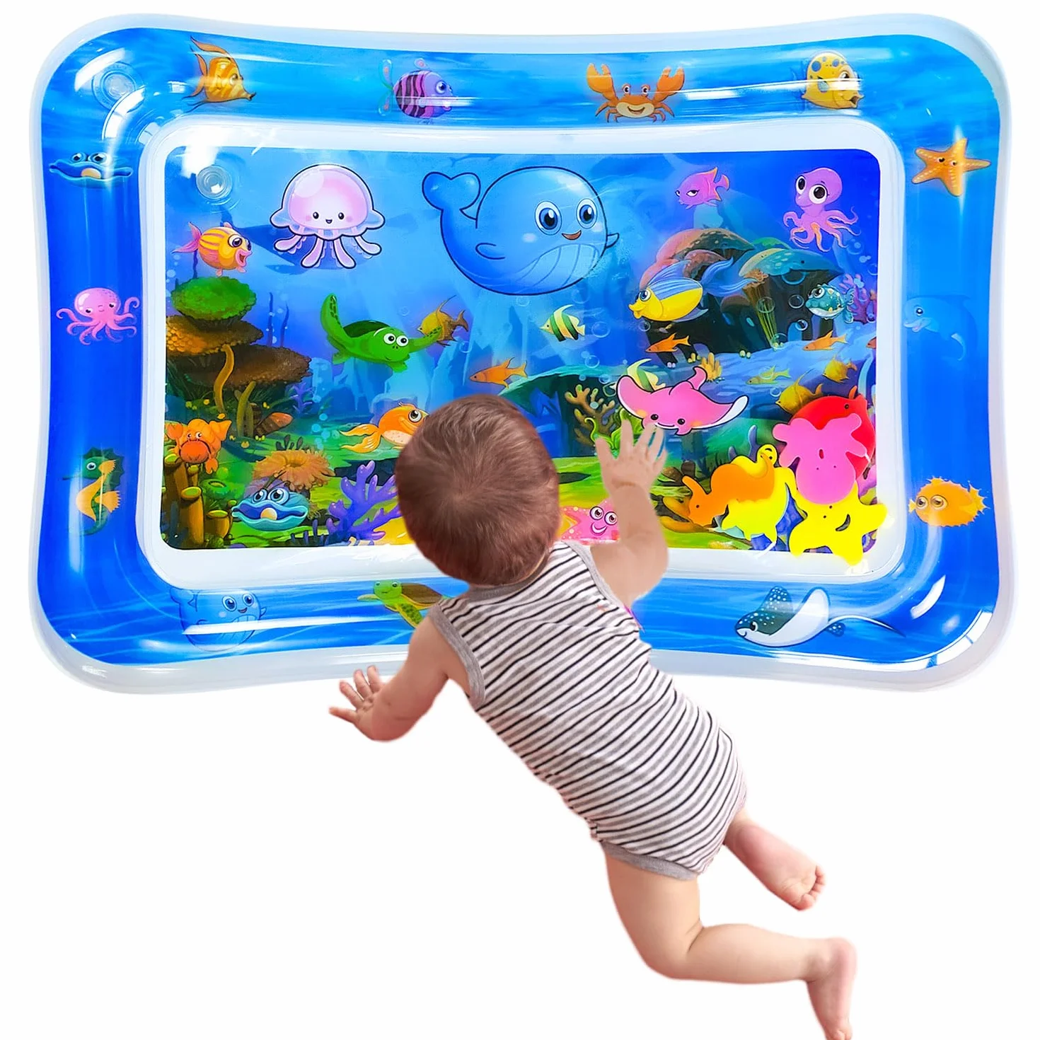 SUNSHINEMALL Tapis d'eau Bébé Sans BPA Tapis de jeu d'eau Jouets sensoriels Tummy Time 3-9 mois