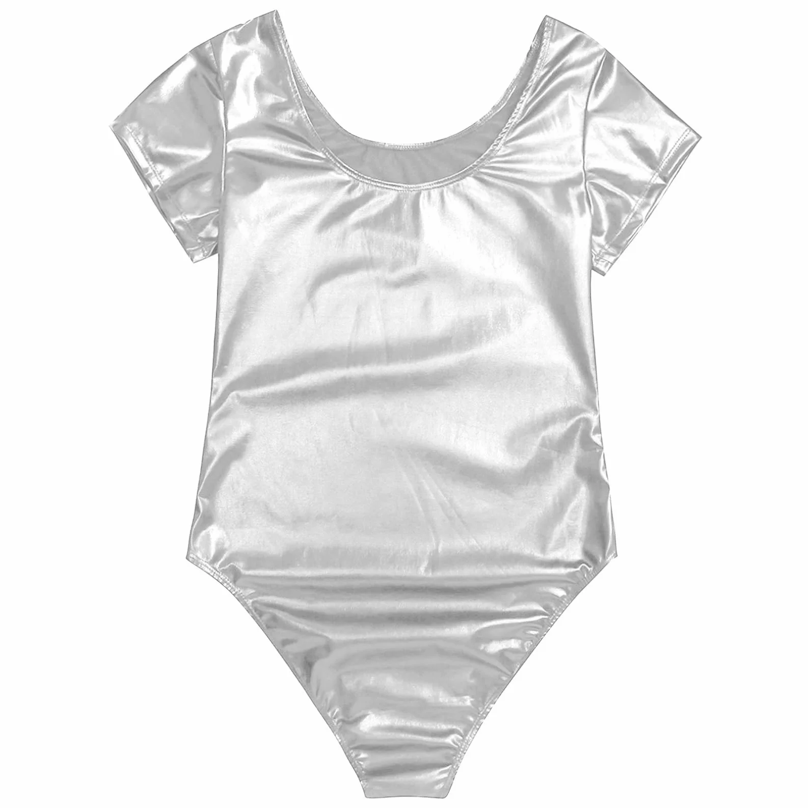 Ranrann Justaucorps Métallique Brillant Costume Danse Bodysuit L-3XL