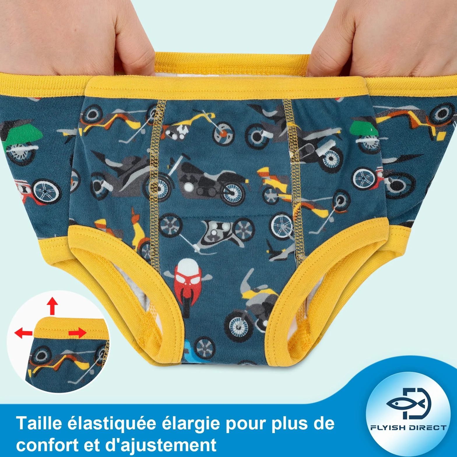 Culotte Apprentissage Propreté Garcon Imperméable 100% Coton Lot de 8 2-6 Ans