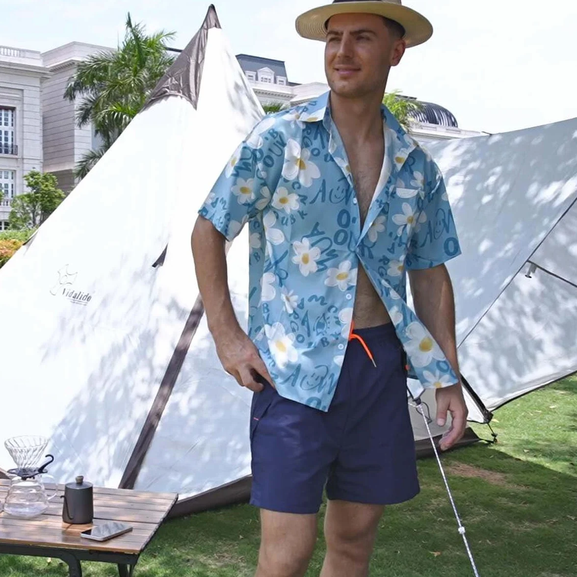 JustSun Short de Bain Homme avec Poches Zippées Étanche Séchage Rapide