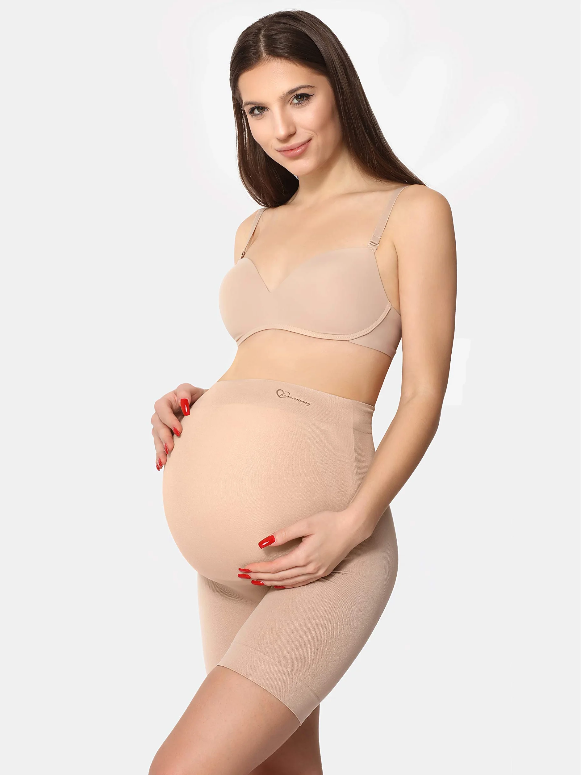 Be Mammy Shorts de Maternité Taille Haute sans Coutures Latérales Lingerie de Grossesse