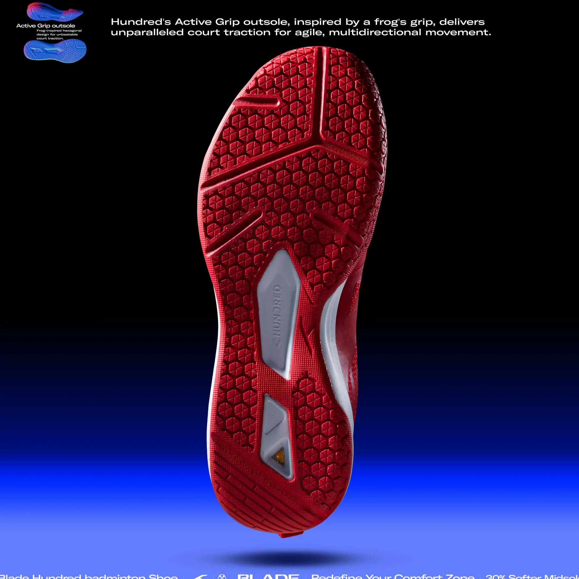 HUNDRED Homme Blade Non-Marking Chaussure de Badminton