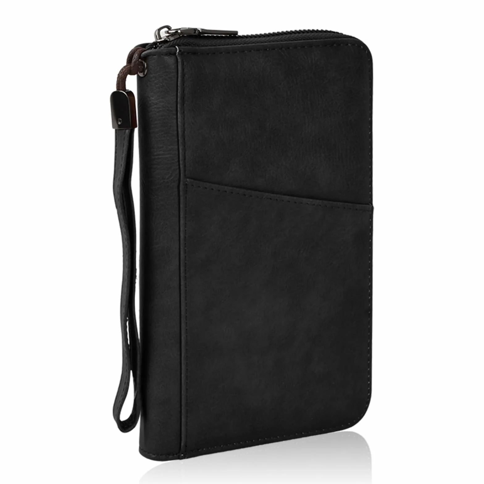 Portefeuille Passeport Cuir PU avec Blocage RFID Noir