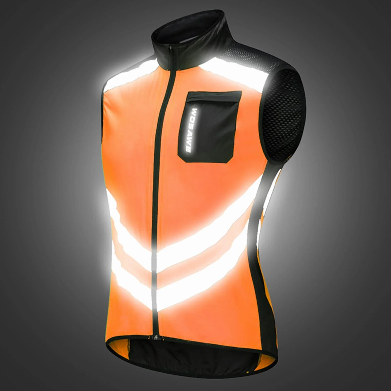 Gilet léger coupe-vent sans manches homme voyage randonnée course vélo
