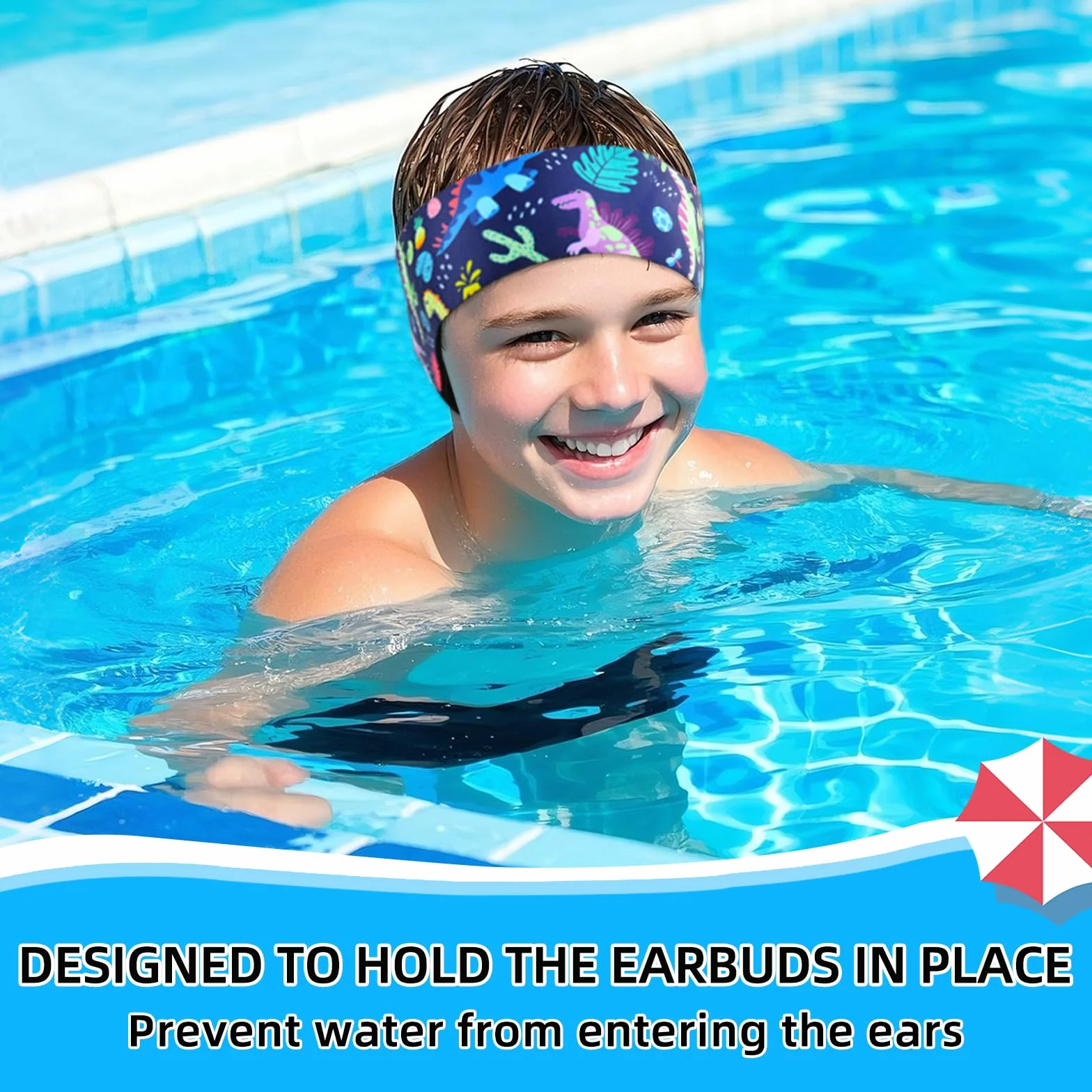 Bandeau Piscine Oreille Enfant 2 PCS Néoprène Natation Surf Douche M