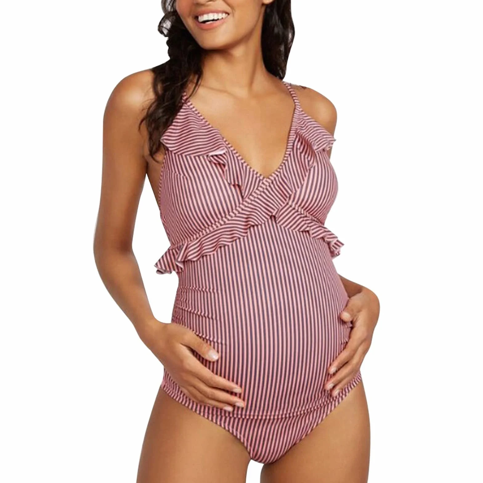 Maillot De Bain Maternité Tankini 2 Pièces Push Up Floral Plage Grossesse