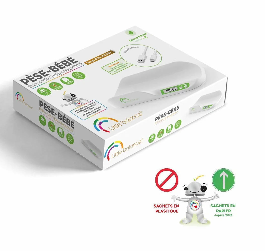 Pèse-bébé Little Balance Happy Baby Soft USB 20 kg 5 g