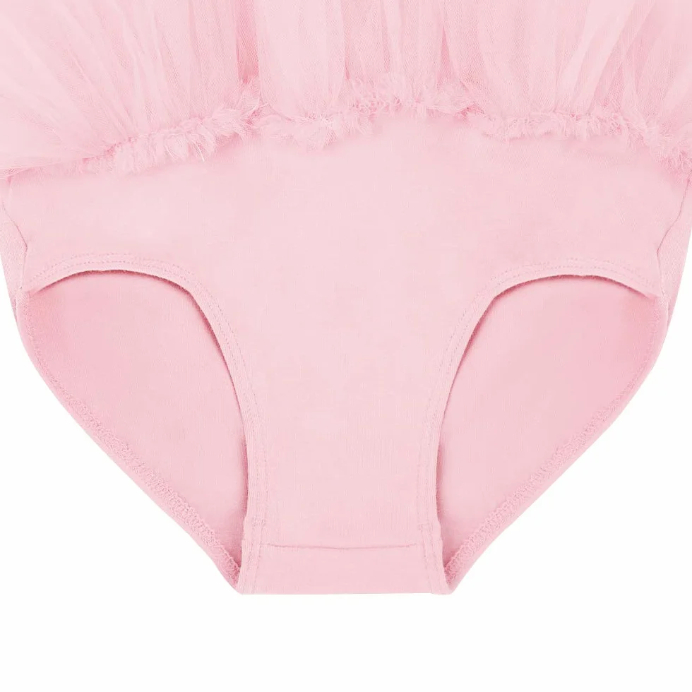 Bezioner Robe de Ballet Justaucorps en Coton Manche Courte pour Fille