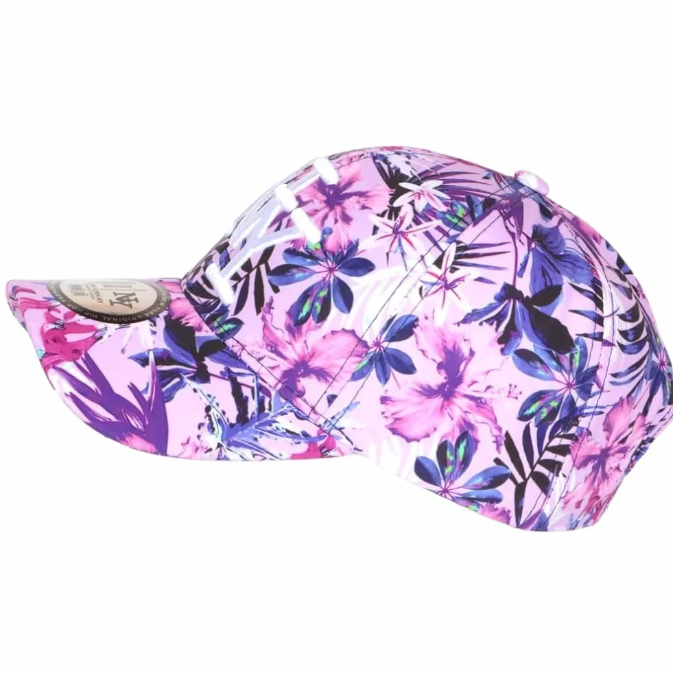 Casquette Enfant Fleurs Violettes Tropicales Bali 7-12 Ans