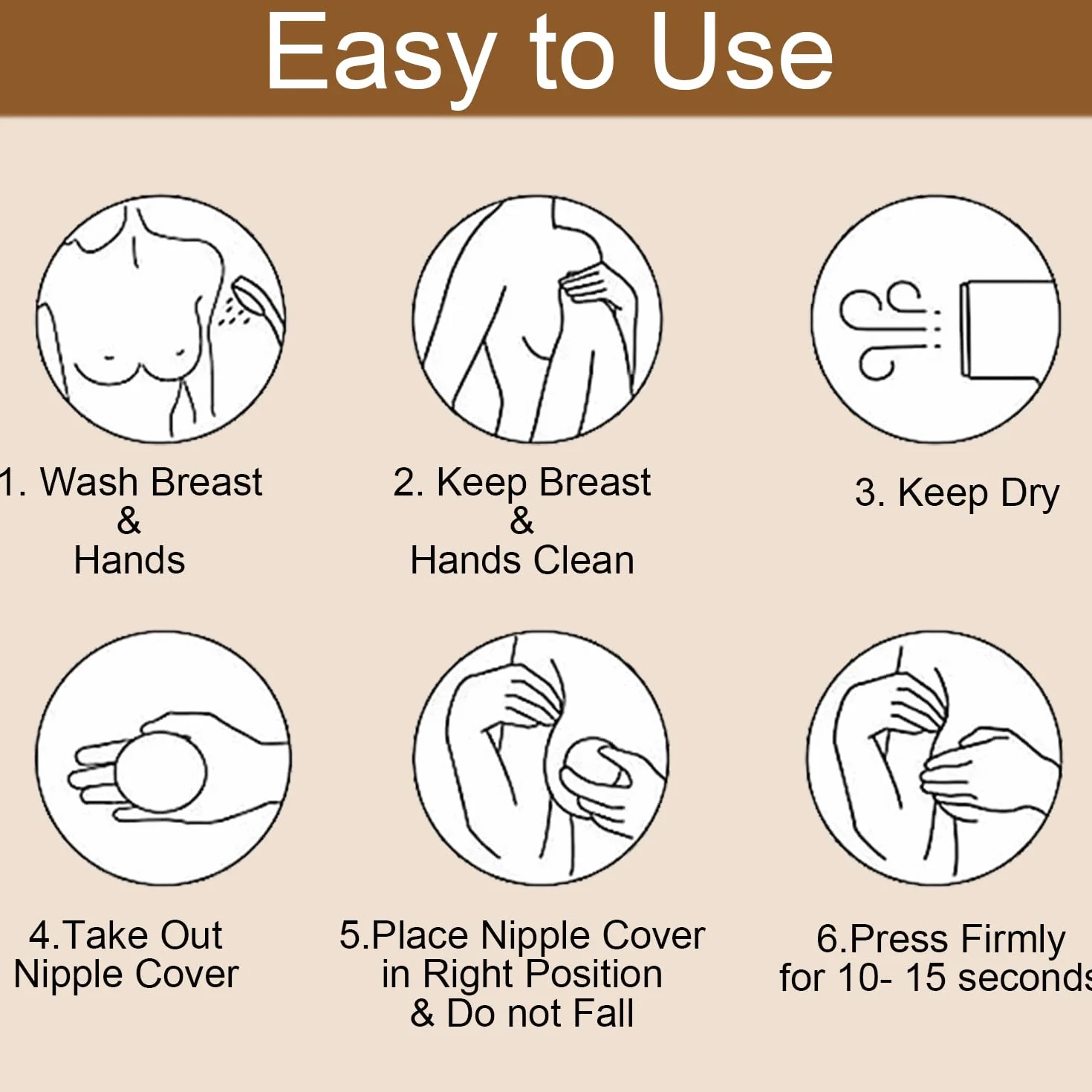 Cache-tétons adhésifs réutilisables en Silicone Doux Nipple Cover 8cm