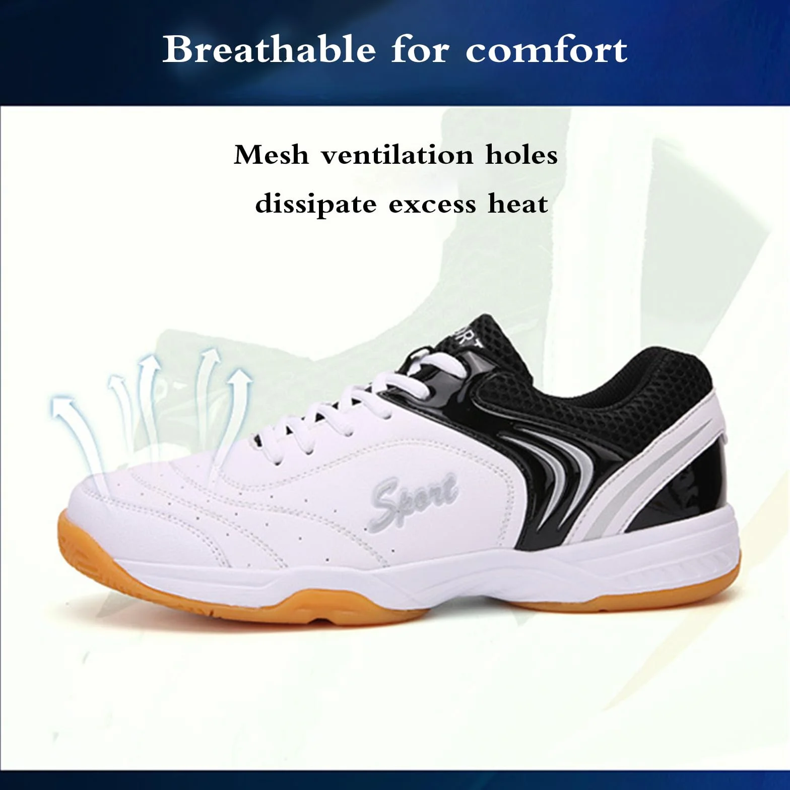 Chaussures de Badminton Homme Femme Squash Volleyball Semelle Respirante Non Glissante