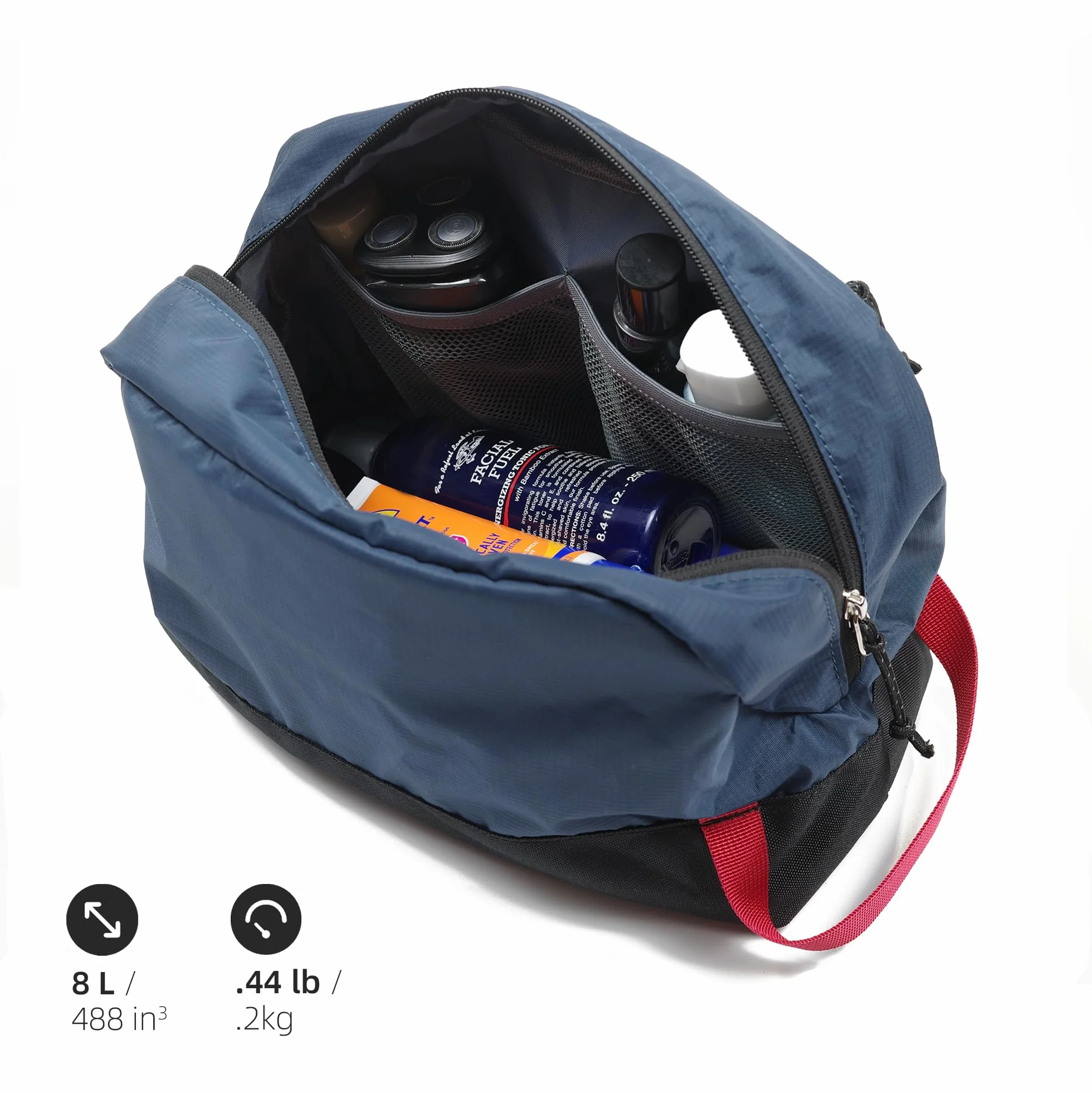 Trousse de Toilette Nomade Grand Cube de Voyage 8 L TPU imperméable Compartiment Humide Sec