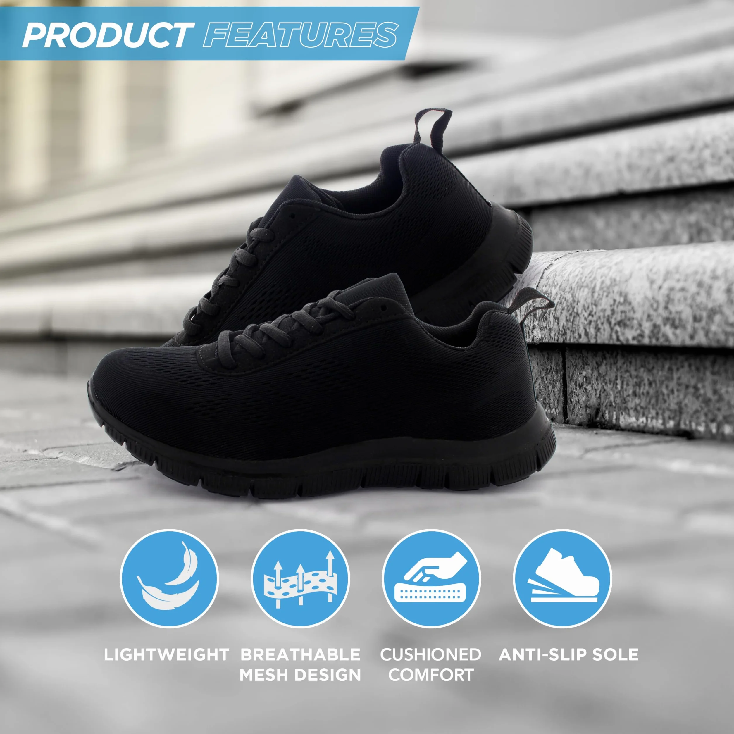 Get Fit Hommes Chaussures de Sport pour Marcher et Courir Gym Athlétique
