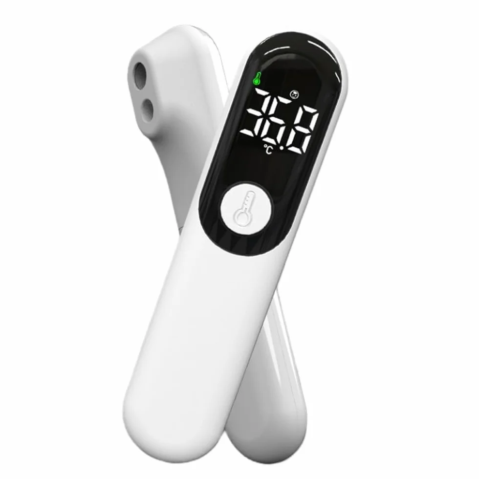 Thermomètre Frontale Sans Contact Infrarouge Numérique avec Alarme Fièvre et Écran LCD Rechargeable USB