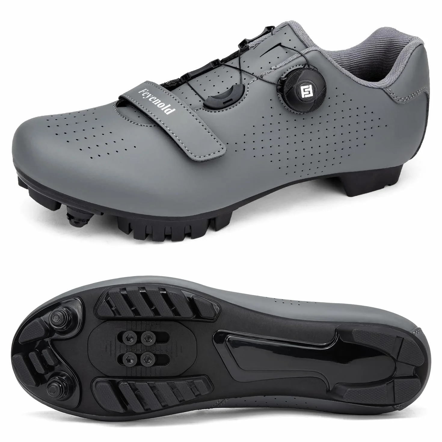 Feyenold Chaussures de Cyclisme VTT Chaussures de vélo de Montagne Compatibles SPD Cleats