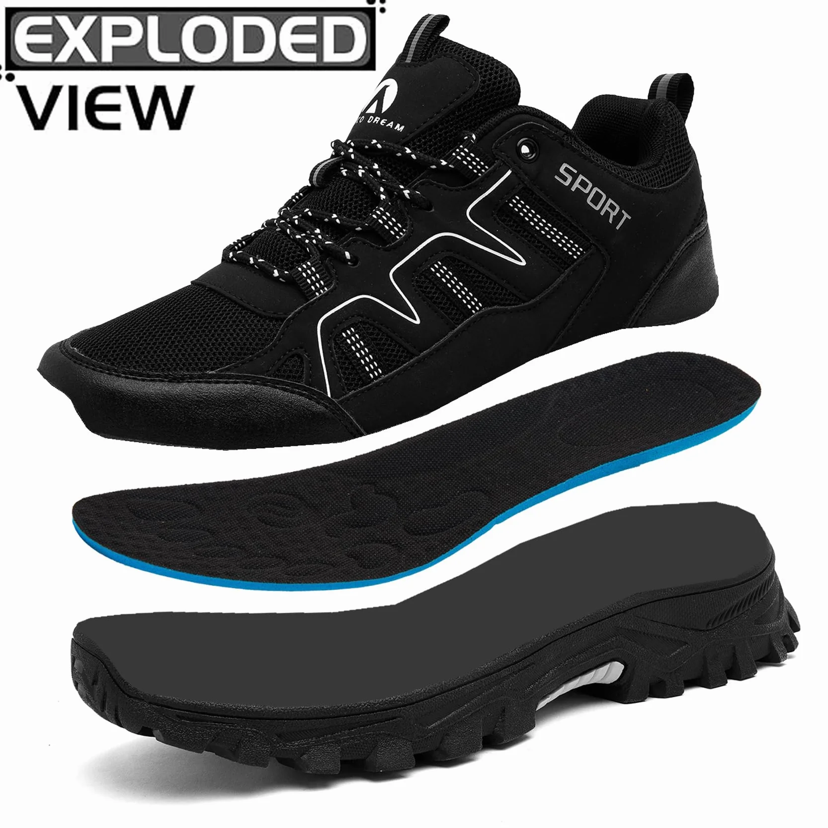 Chaussures de Randonnée Homme Femme Antidérapant Respirant Trekking
