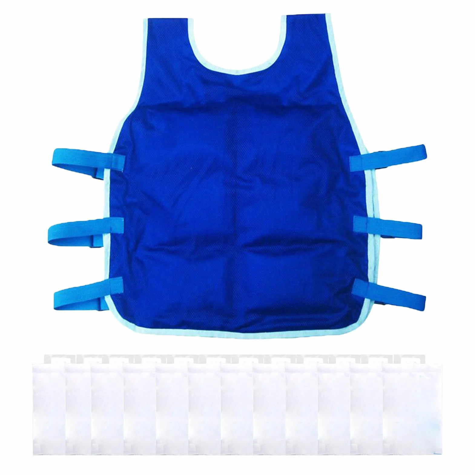 Gilet Rafraîchissant 12 Packs Réglable pour Pêche Cyclisme Course Cuisine