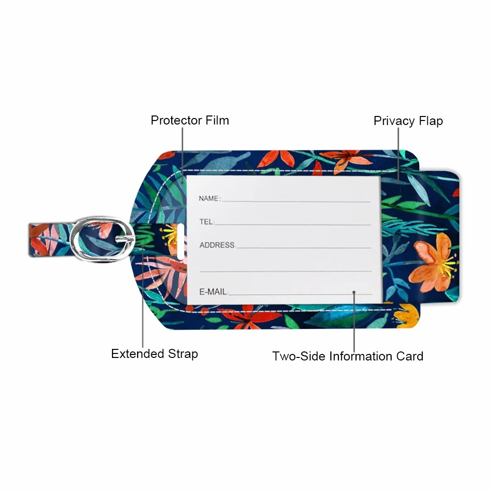 FINTIE Étiquettes à Bagages Lot 2, Porte-étiquettes pour Valise, Accessoires Voyage
