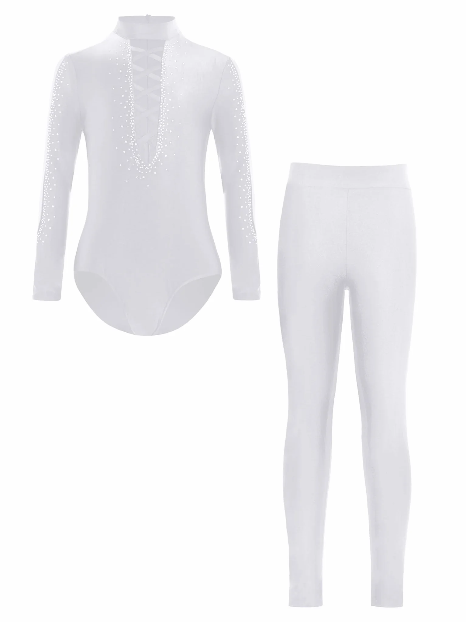 Ensemble Tenue Patinage Artistique Garçon Enfant Justaucorps Danse Pantalon Legging