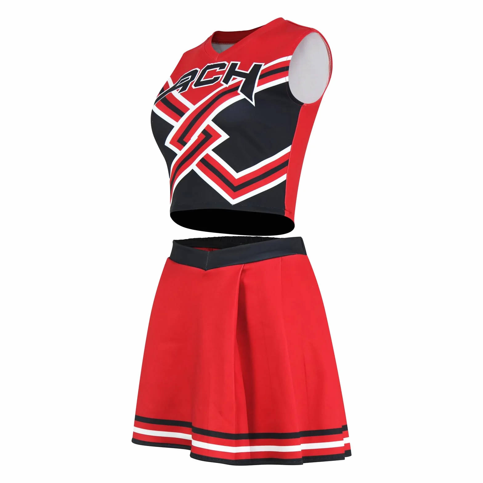 Costume de pom-pom girl pour femme - Haut court et jupe - Trèfles - Tenue d'Halloween