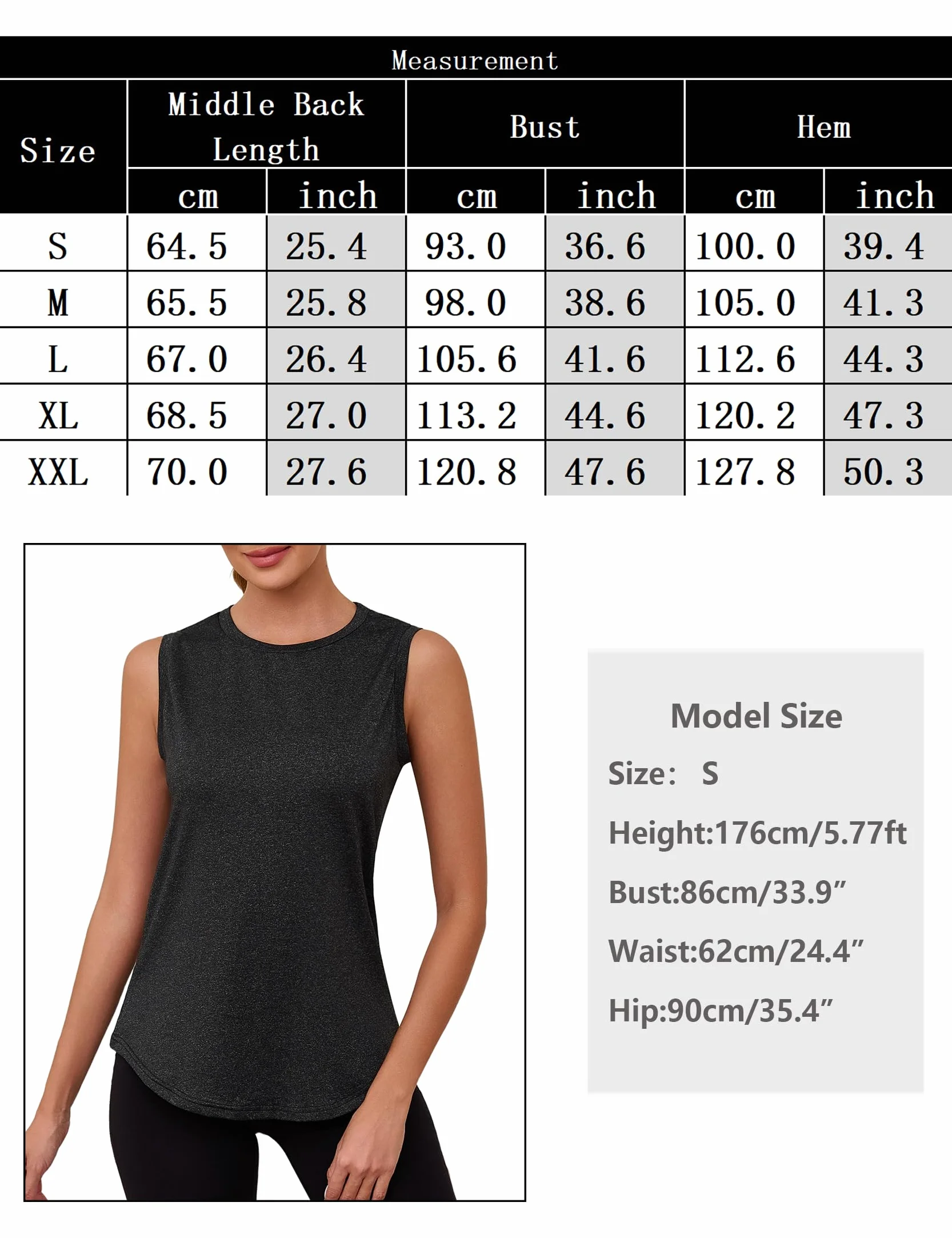 Gyabnw Débardeur Sport Femme Col Rond Sans Manches Top Découpes Épaules Yoga Fitness Entraînement