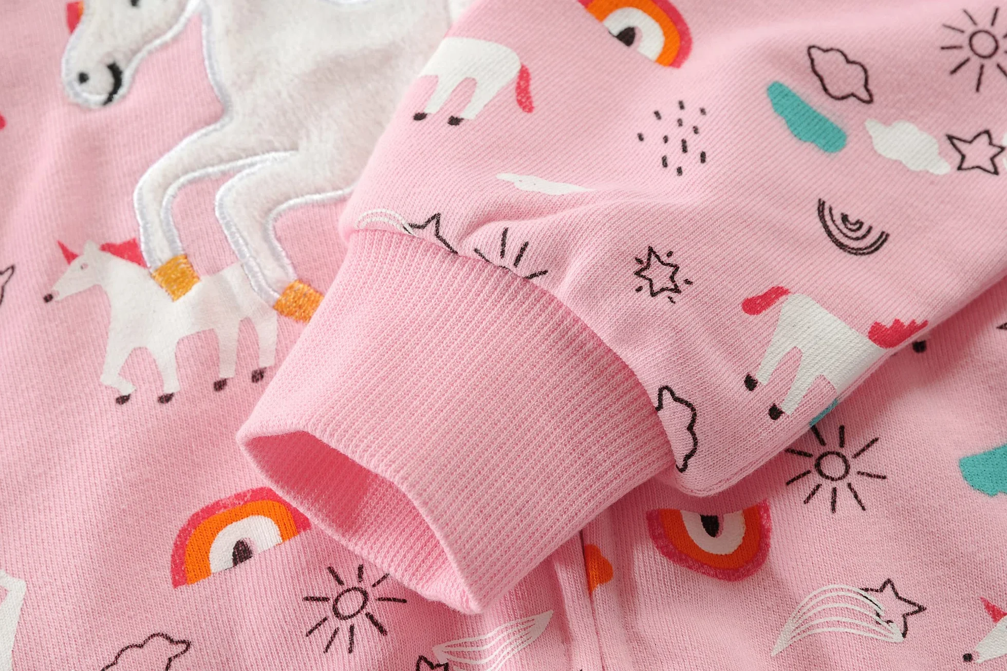 EULLA Sweat à capuche zippé enfant fille - Veste coton manches longues Licorne 92-122