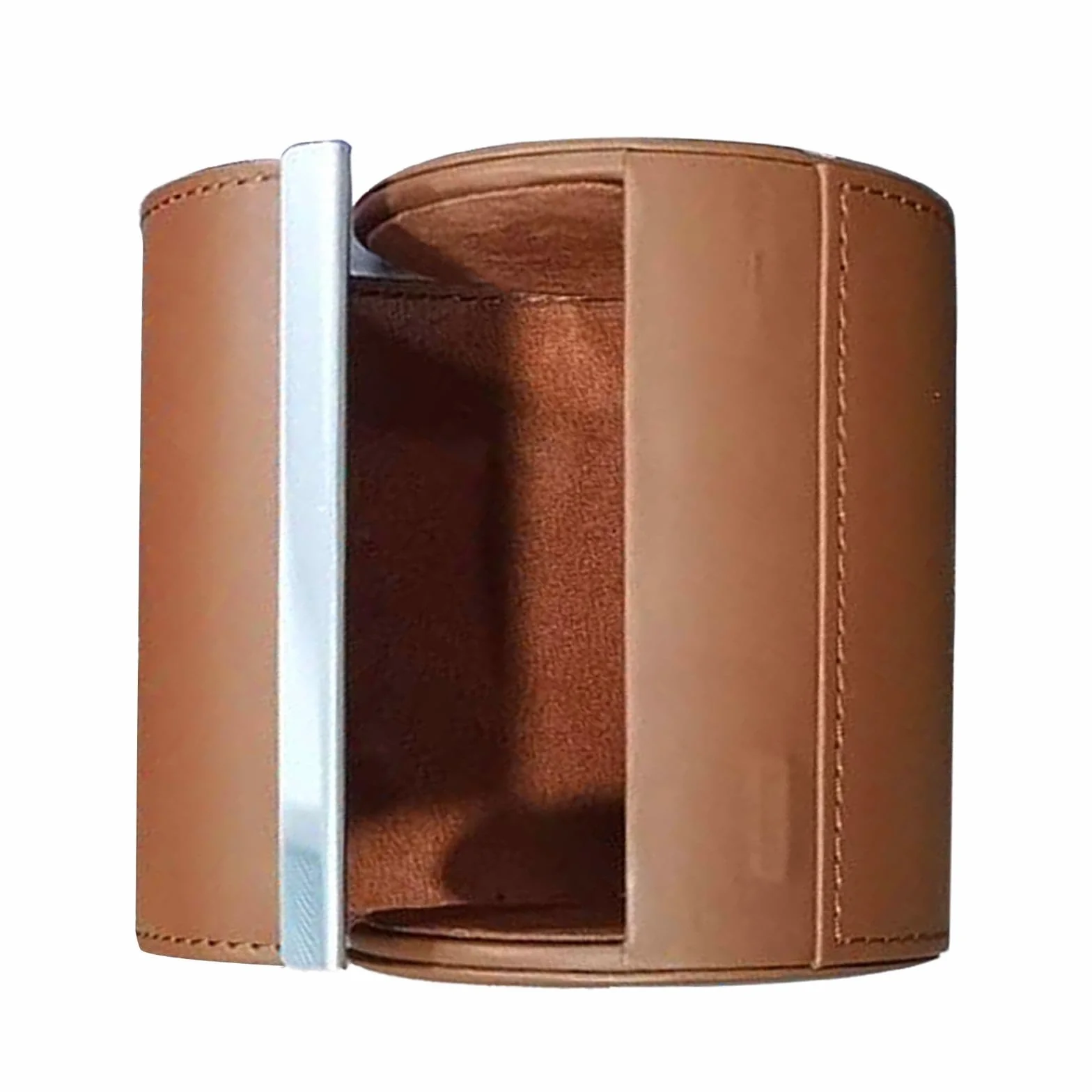 Étui à cravate de voyage homme cuir synthétique noir 8,5 x 11 cm