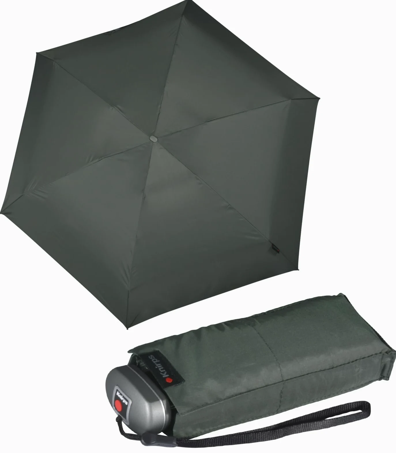 Knirps Parapluie mini parapluie de poche de voyage petit léger - Rayures, Forêt, 93 cm