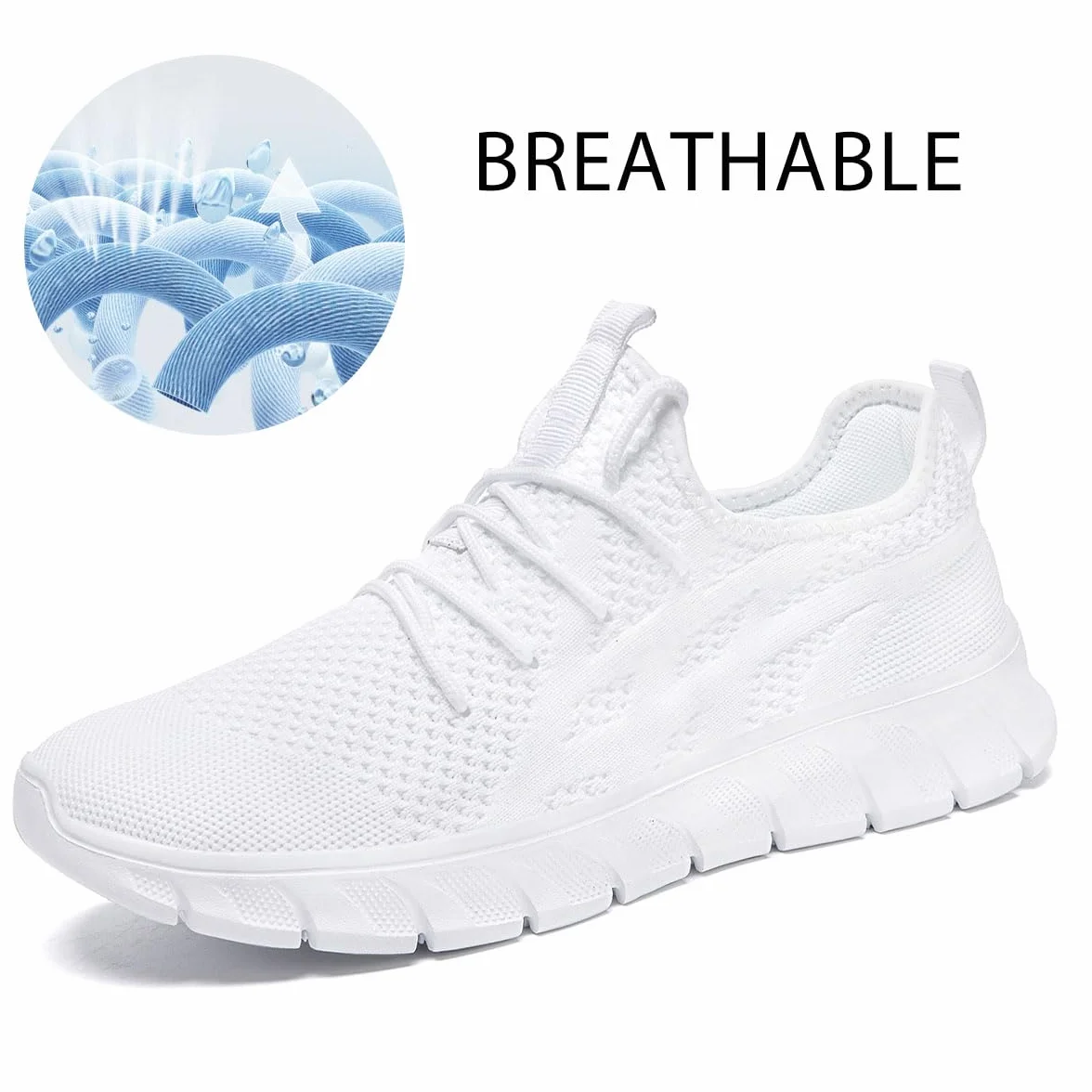 Chaussures de Course Hommes Léger Confortable Respirant Sneakers Fitness Jogging