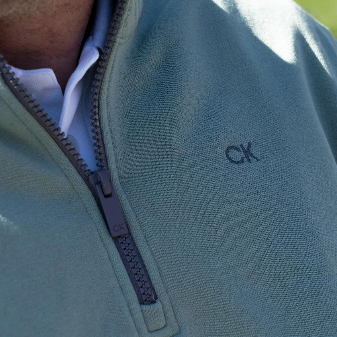 Calvin Klein Pull de Golf Extensible Demi-Fermeture éclair Homme